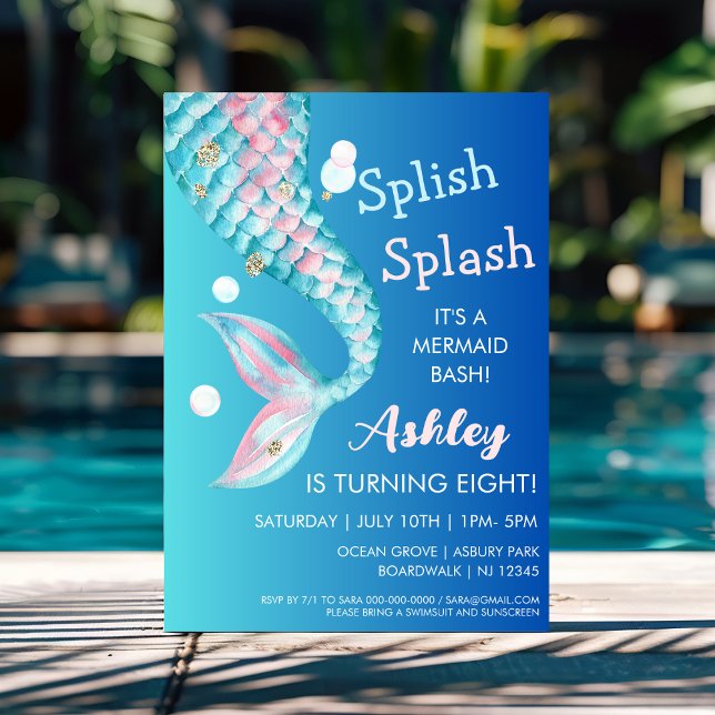 Fiesta de Sirenas | Invitación de cumpleaños (Subido por el creador)