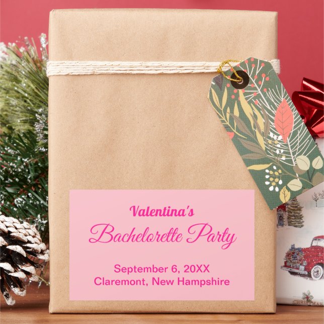 Fiesta de Soltera Rosa Calcomanía Rectangular (Vacaciones)