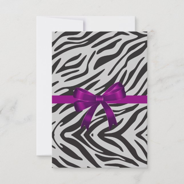 Fiesta de soltería de invitaciones de Zebra Party (Anverso)