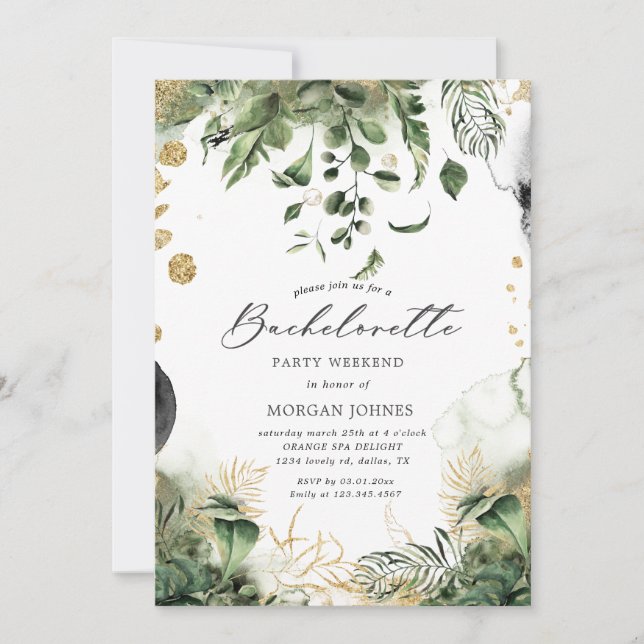 fiesta de soltero destino tropical Invitación (Anverso)