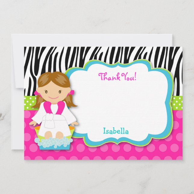 Fiesta de Spa Gracias tarjetas de nota (Anverso)