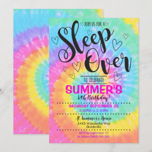 Fiesta de sueño sobre invitación a tinte de Fiesta