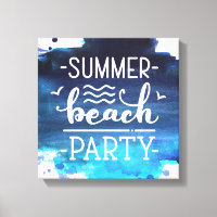 Fiesta de Summer Beach | Impresión de lienzo acuar
