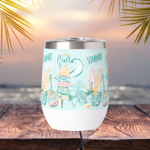 Fiesta de surf de verano acuarela