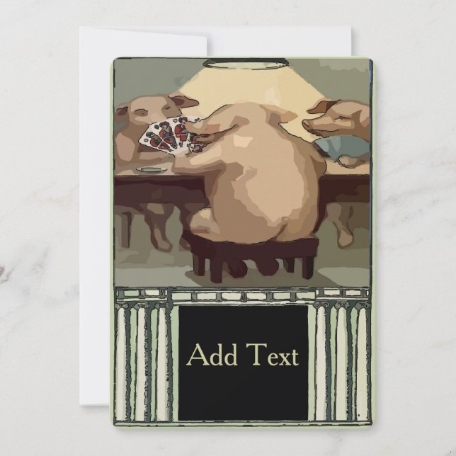 Fiesta de tarjetas de hogs de póker (Anverso)