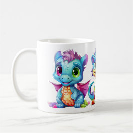 Fiesta de taza de dragón arcoiris colorido para ni