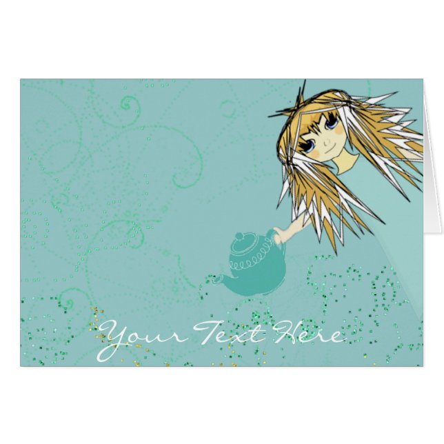 Fiesta de té animado - Personalizado (Anverso (Horizontal))