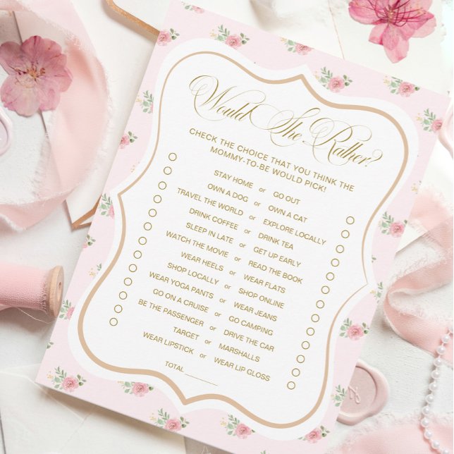 Fiesta De Té Baby Shower Prefiere Tarjeta De Juego (Subido por el creador)