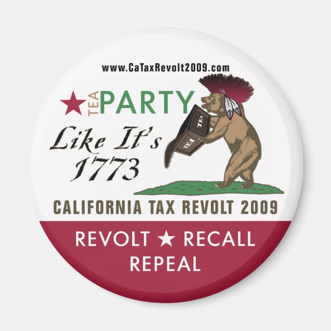 Fiesta de té como si fuera 1773 imán (Frente)