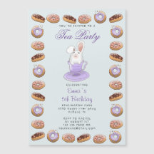 fiesta de té de cumpleaños para niños con conejito