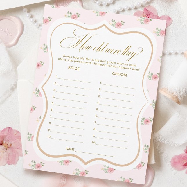 Fiesta de té de novia adivina tarjeta de juego de  (Subido por el creador)
