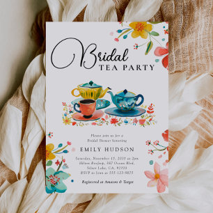 Fiesta de té floral Invitación a ducha de novia