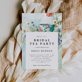Fiesta de té floral Invitación a ducha de novia