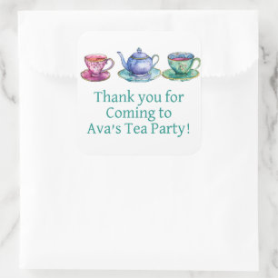 Fiesta de té para pegatinas favoritas personalizad