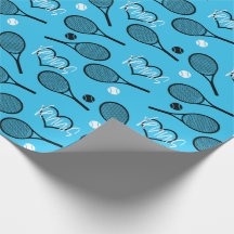 Fiesta de tenis azul, patrón de tenis Papel de rel