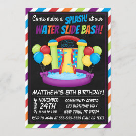 Fiesta de tobogán acuático Invitación a fiesta de