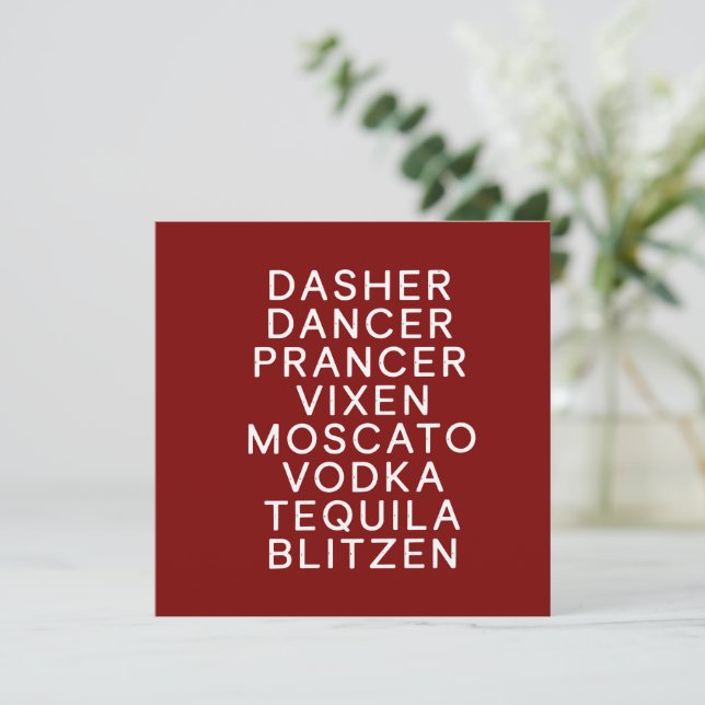 Fiesta de Vacaciones de Navidad para Beber Dasher  (Anverso de pie)