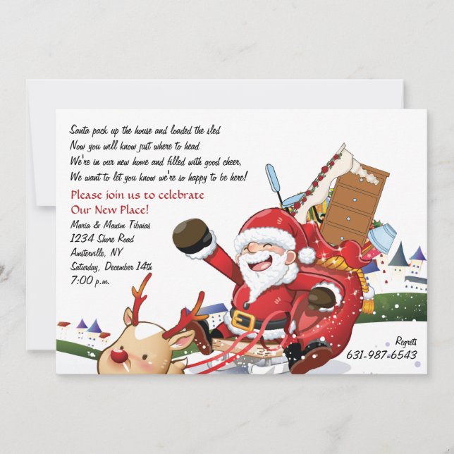 Fiesta de vacaciones - Invitación móvil (Anverso)