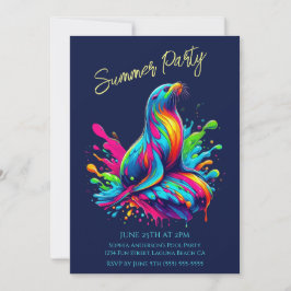 Fiesta de verano - Colorida invitación a salpicar