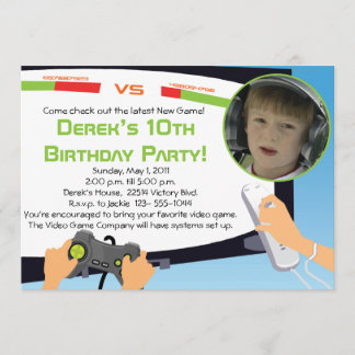Fiesta de videojuegos - Invitaciones personalizada