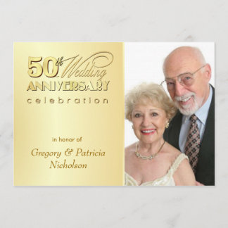 Fiesta del 50 aniversario moderno - Invitaciones f