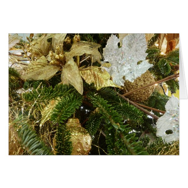 Fiesta del Árbol de Navidad Plateado y Oro II (Anverso (Horizontal))