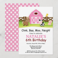 Fiesta del corral de la invitación del cumpleaños