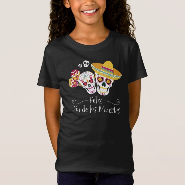 Fiesta del Día de Muertos colorido | Camiseta (Anverso)