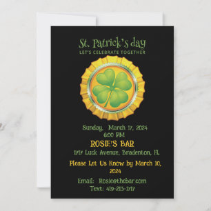 Fiesta del Día de San Patricio con invitación de S
