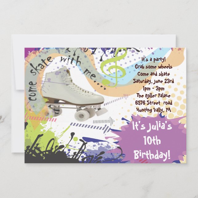 Fiesta del feliz cumpleaños de la invitación del (Anverso)