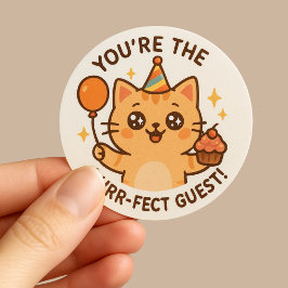Fiesta del gato Cute kawaii Gracias a los pegatina
