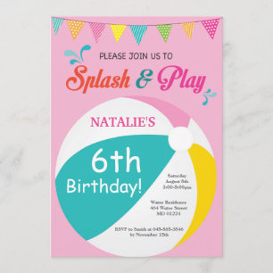 Fiesta del grupo Invitación al cumpleaños Chica Sp