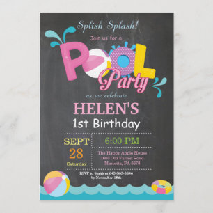 Fiesta del grupo Invitación al cumpleaños Chica Sp
