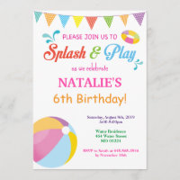Fiesta del grupo Invitación al cumpleaños Chica Sp