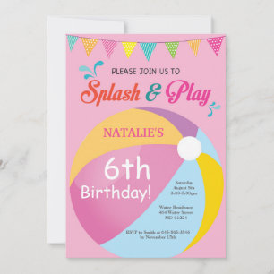Fiesta del grupo Invitación al cumpleaños Chica Sp