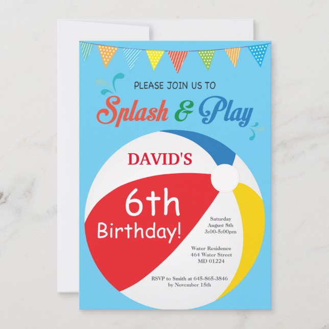 Fiesta del grupo Invitación al cumpleaños niño spl (Anverso)