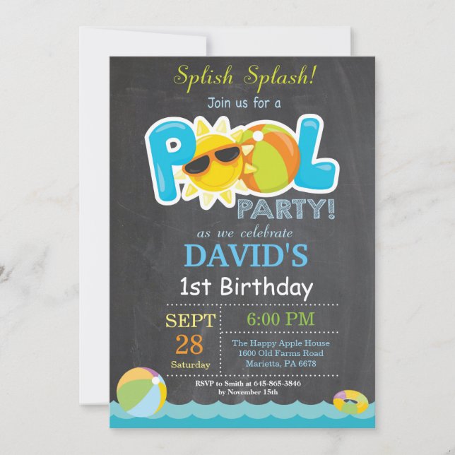 Fiesta del grupo Invitación al cumpleaños niño spl (Anverso)