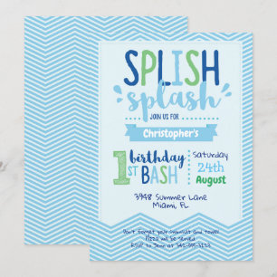 Fiesta del grupo Splish Splash Invitación al prime