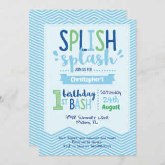 Fiesta del grupo Splish Splash Invitación al prime