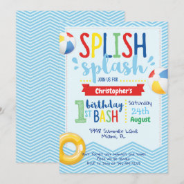 Fiesta del grupo Splish Splash Invitación al prime