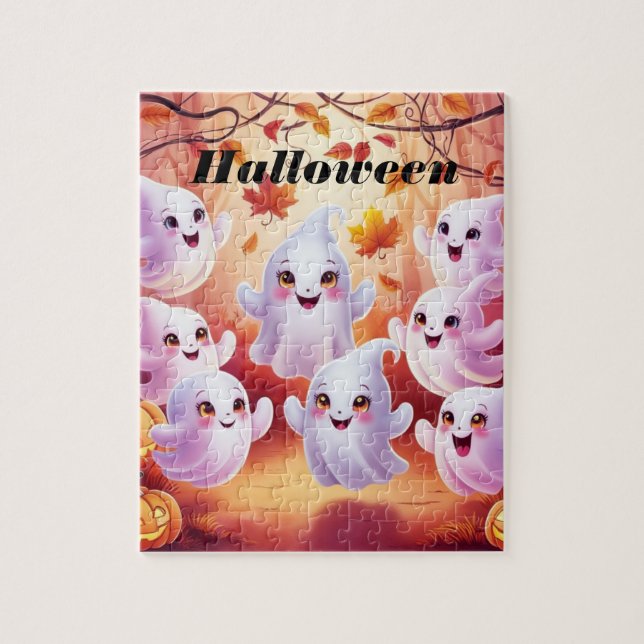 Fiesta del rompecabezas de Halloween: ¡Diversión e (Vertical)