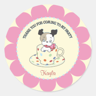 Fiesta del té de pipa | Pegatinas Retro Favor