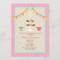 Fiesta del té del cumpleaños + Invitación de