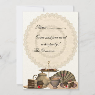 Fiesta del té - Invitación