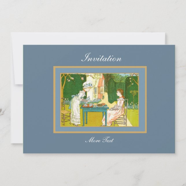 Fiesta del té victoriano de la invitación (Anverso)