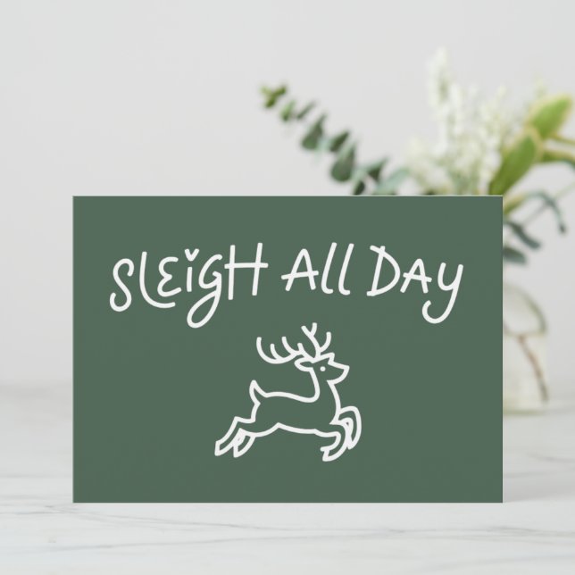 Fiesta divertida de Navidad Sleigh All Day  (Anverso de pie)
