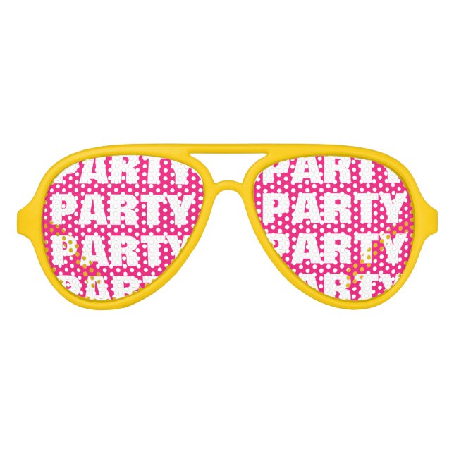 Fiesta divertida sombrilla gafas de sol con texto  (Anverso)