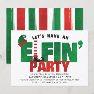 Fiesta Elfa - Divertida Invitación de Fiesta de Na