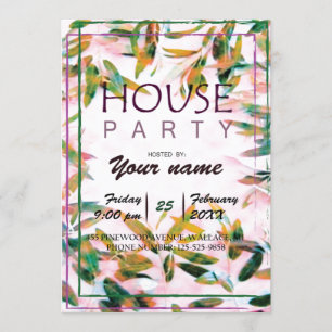 FIESTA EN CASA - tarjeta de invitación
