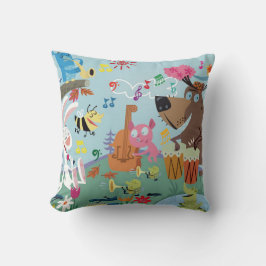 Fiesta En El Cojín decorativo Decorativo Forestal